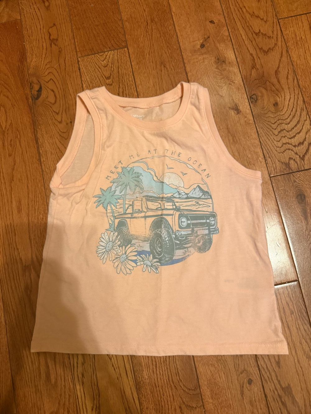 Carter's Peach Tank with Coastal Truck Graphic